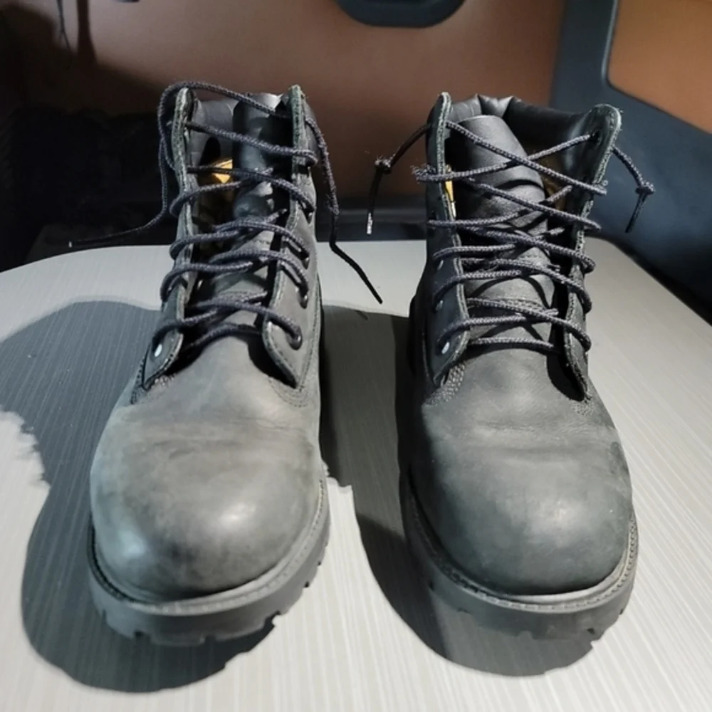 Timberland Waterproof Leather Black Boots Mens 5 Women 6.5‎ 12907 Primaloft 200.
